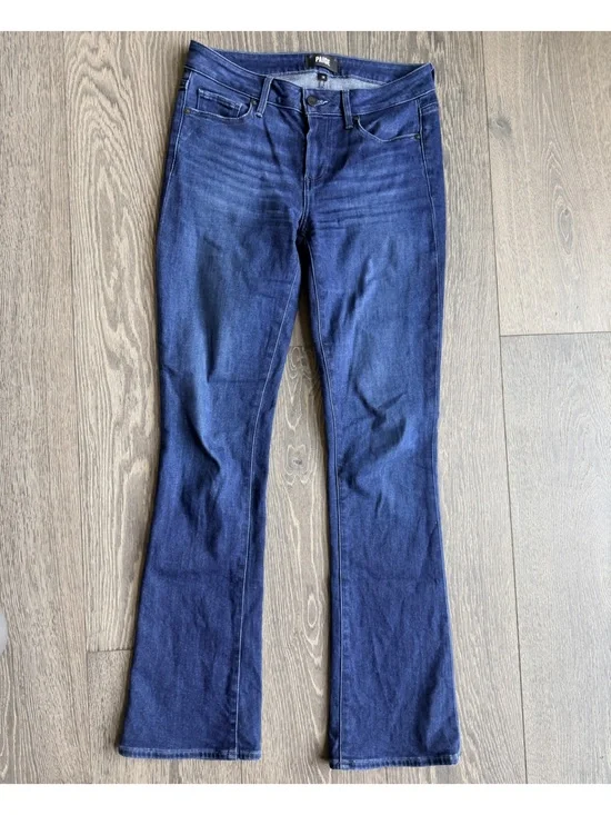 Paige Manhattan Bootcut Jean in Dark Wash Size 28