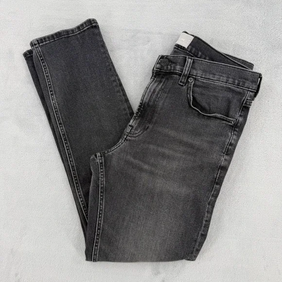 Everlane‎ Slim Straight Denim Jeans Faded Charcoal Black Women's Size 33x30