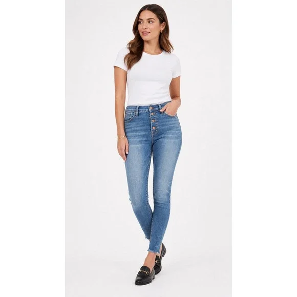 Madewell 10 High Riser Skinny‎ Skinny Jeans Button Fly Medium Wash Size 26