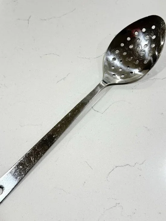 Stainless Steel Wolfgang Pucks Cafe Collection Slotted Serving Spoon