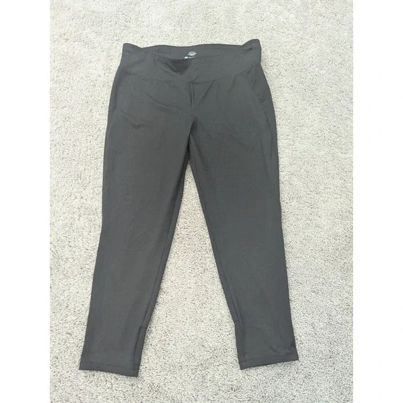 T by Talbots Capri Pants Womens Extra Large Pull On Crop Stretch‎ Black