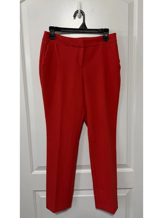 Dalia Women's Red Business Chic Scalloped Edge Pockets Size 2