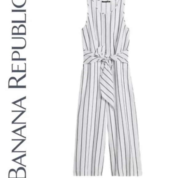 Banana Republic stripe jumpsuit