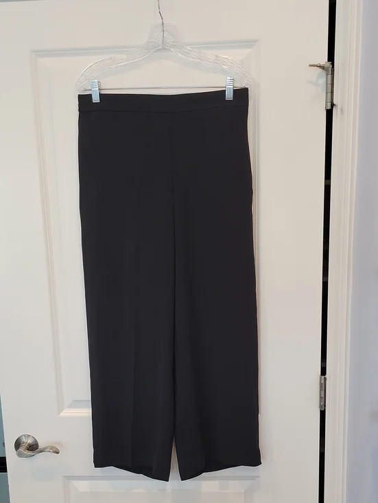 J. Crew Jamie Wide Leg Pull-On Pant In Black 14P NWT