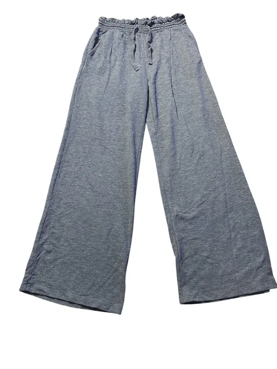 Wide Leg Super Soft Drawstring Lounge Pants in Heather Gray