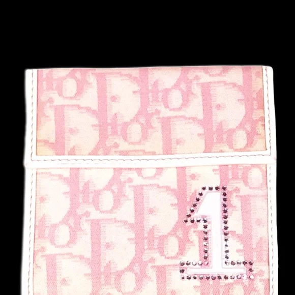 Vintage Dior Pink Monogram Logo Wallet John Galliano