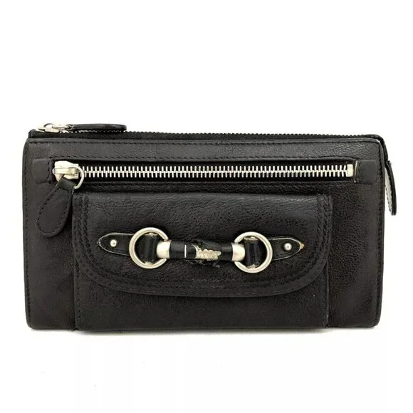 Christian Dior Leather Zip Long Wallet/9X2022