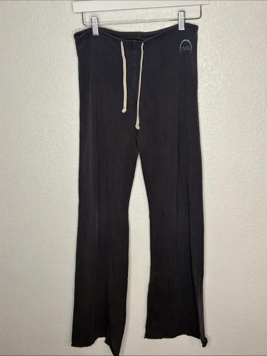 Hyde Dusty Purple Organic Cotton Flare Activewear Yoga Pants Size Small