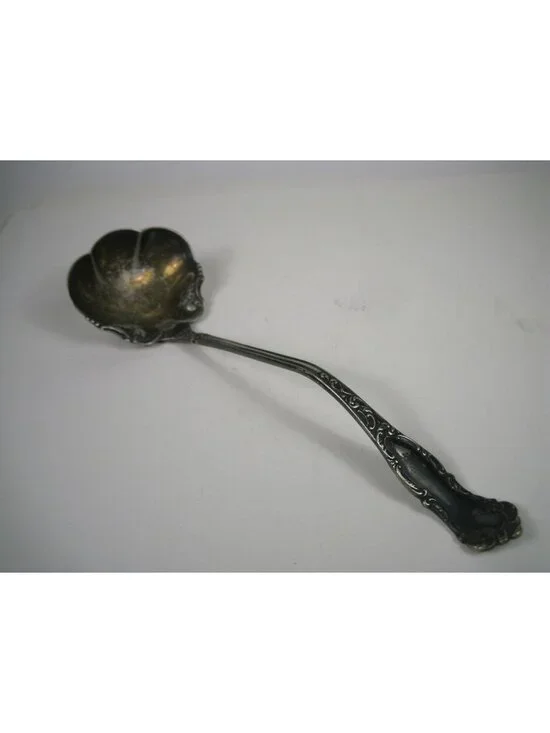 Antique Wm Rogers Melrose Silverplate Oyster Spoon 8 inch Elegant Design