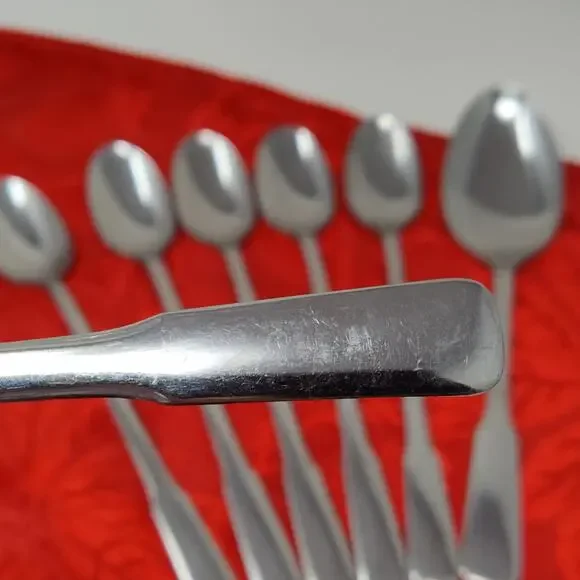 6+1X LH Tsp Friendship Oneida Wm Rogers Stainless Long Handle Tea Malt Spoons