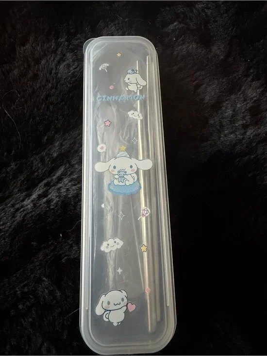 Sanrio Cinnamoroll Clear Blue and White Cutlery Case