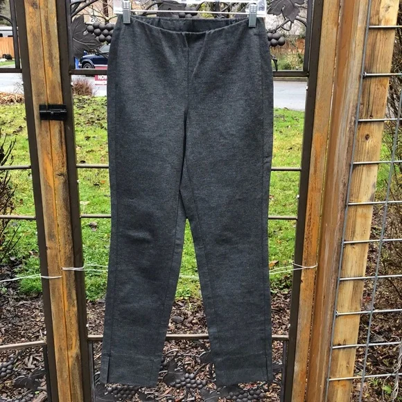 J.Jill ponte slim leg heavyweight gray pull on pants size XS