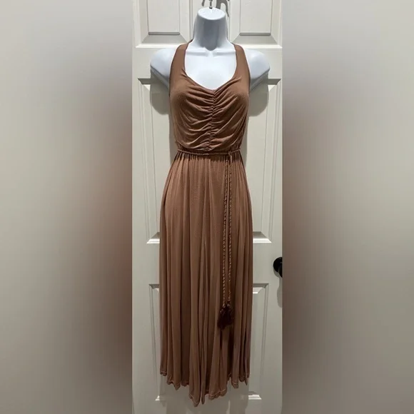 HAODUOYI Wide-Leg Jumpsuit – Mocha Brown | Size Medium