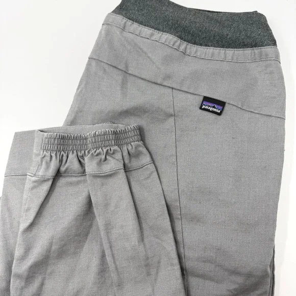 Patagonia Hampi Rock Pants Womens Small Feather Grey Hemp Climbing Joggers