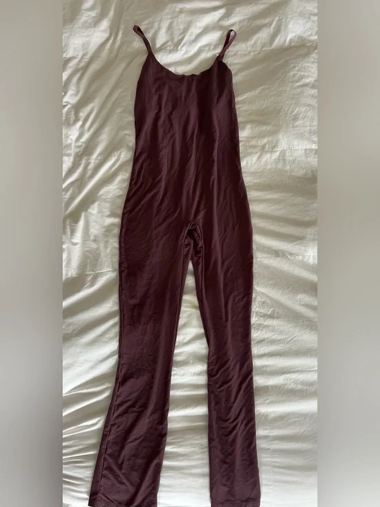 Hatch Plum Strapless Jumpsuit