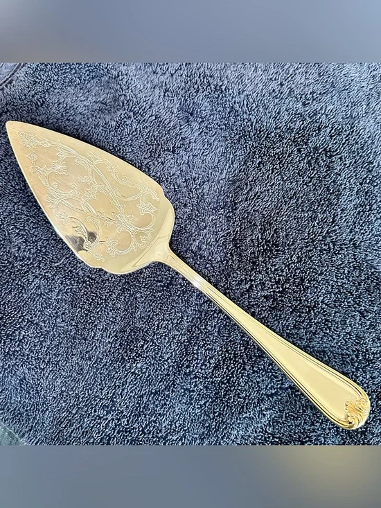 Gorham Heritage Silverplate Cake Pie Server Italy Ornate Engraved Vintage 11