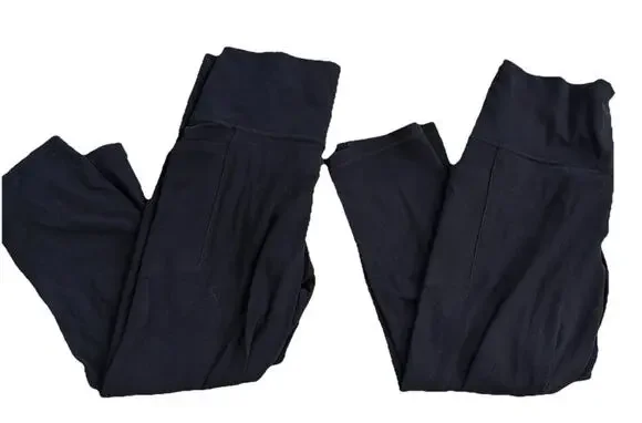 Athleta Salutation Stash Capri Leggings Set Lot 2 Pairs Black Size Small Pockets