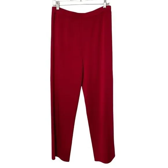 EXCLUSIVELY MISOOK Stretch Red Trousers Large Petite