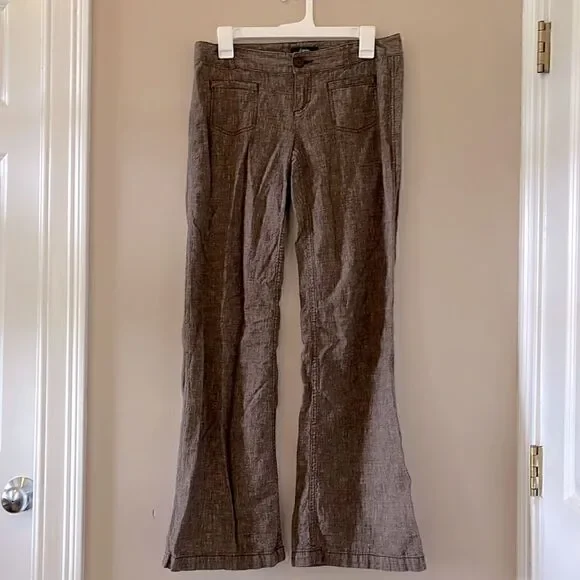 Womens’ Express Cotton/Linen Flare Pants Size 2