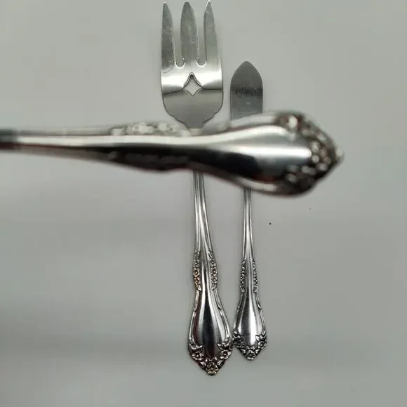 3X Serving Oneida Wm Rogers Mansfield Amadeus Fork Spreader Spoon Stainless