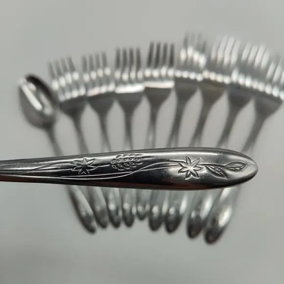 10X Set Superior INS668 Stainless Flatware Mod Mcm DINNER SALAD Forks Spoon