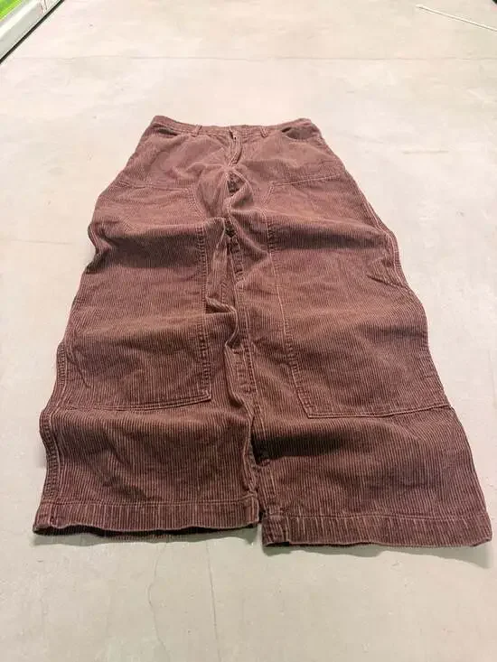 No Boundaries Brown double knee Corduroy Wide-Leg Carpenter Pants