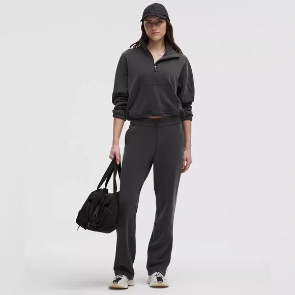 Lululemon Softstreme High-Rise Straight-Leg Cropped Pant Charcoal Size 4