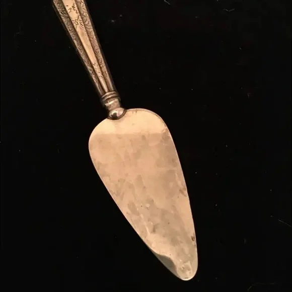 Hammered Silver Cheese Server - Vintage Style