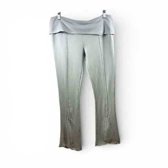 Out From Under Urban Outfitters Fold Flare Pant in Light Gray Bluish Size L
