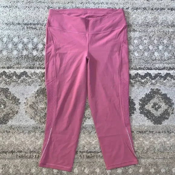 Lululemon Ready To Race Crop Moss Rose Full-On Luon 10