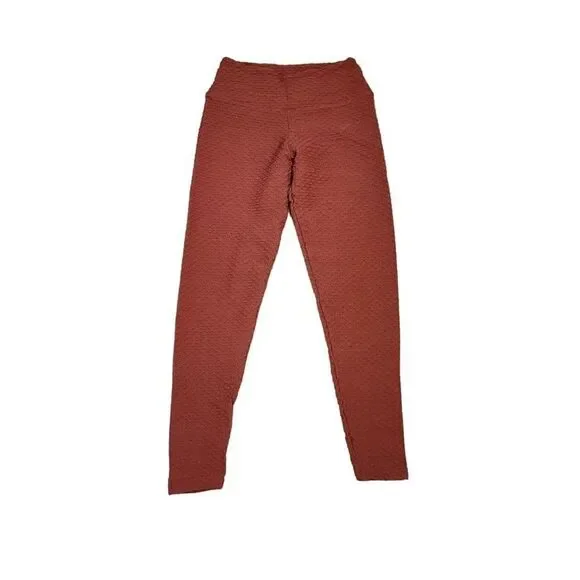Booty By BraBants One Size Croco Leggings in Rust