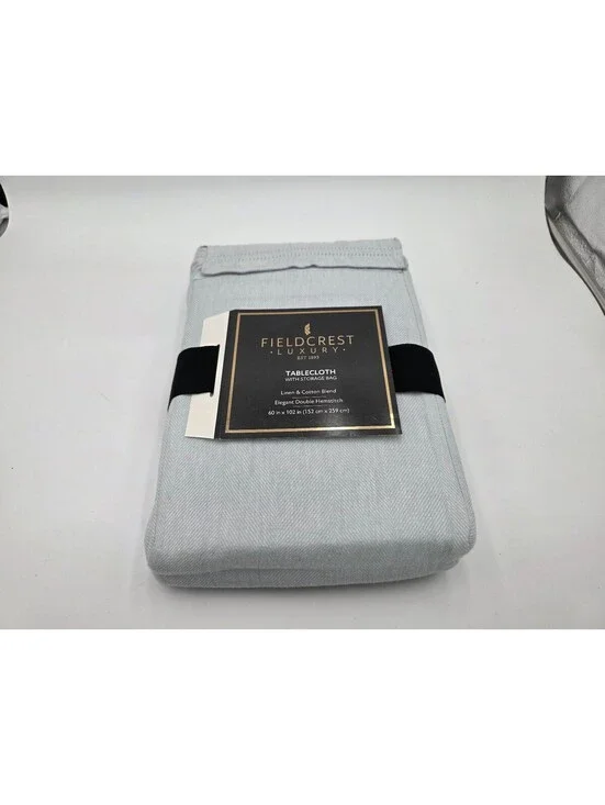 Fieldcrest Luxury Linen & Cotton Blend Tablecloth 60 x 102 in