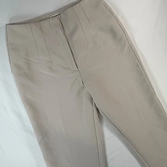 Abercrombie & Fitch Womens 30L Beige High Rise Tailored Trousers Slim Leg Pants
