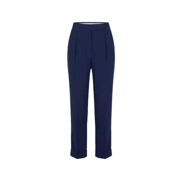 TUCKERNUCK Navy Duncan Pleated Trouser Size 8 NWT Retail $178 Tuckernuck