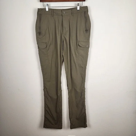 Clothing Arts P Cubed‎ Pickpocket Proof Olive Green Pants Women's Size 8 Tall