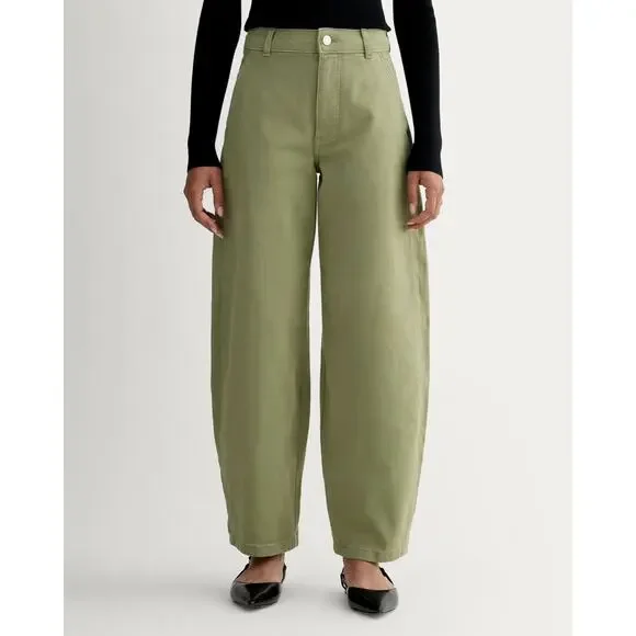 $128 New Everlane Utility Curve Pant - Green - size 2