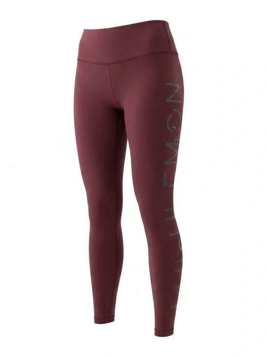 Lululemon Burgundy High-Rise Logo Leggings Size 4