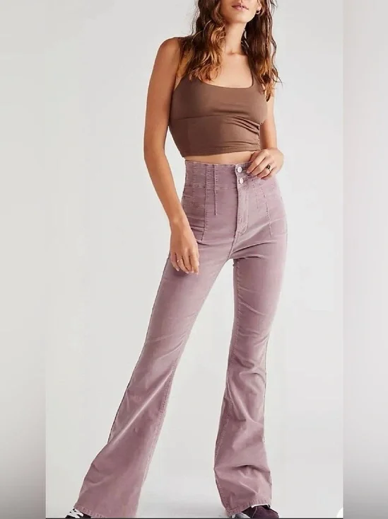 FP We The Free Jayde Lavender Corduroy Pants