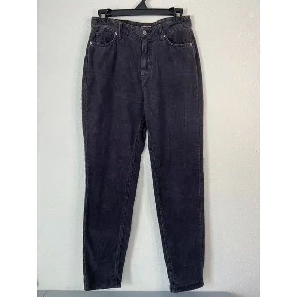 BDG‎ Urban Outfitters women's 26 dark grey corduroy high rise mom pants casual