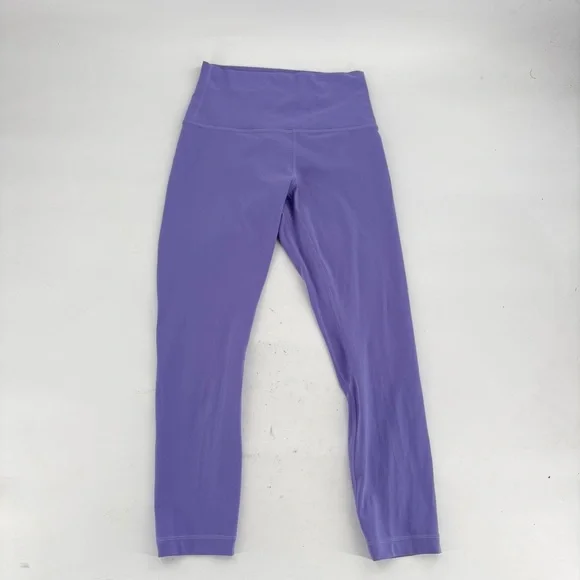 lululemon lilac purple leggings 4 high waisted athletic wear running fashion