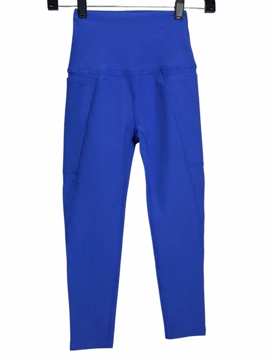 Beyond Yoga Cobalt Blue High Waisted Leggings XS Cropped Side Pocket Athleisure