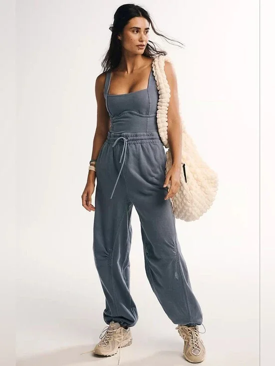 ❣️🪷NWT Free People Inbound Onesie In Skyline Blue Size S 🌙