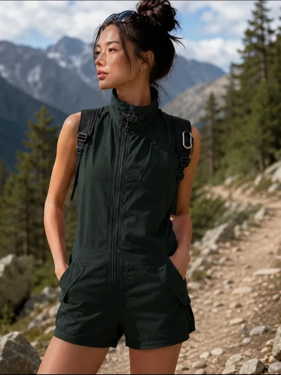 G-Star Raw Cargo Dark Green Avi Grunge Utility Techwear Gorpcore Romper Size S