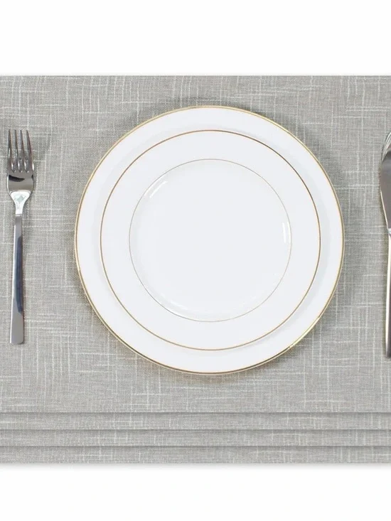 Grey and White Placemats (4)