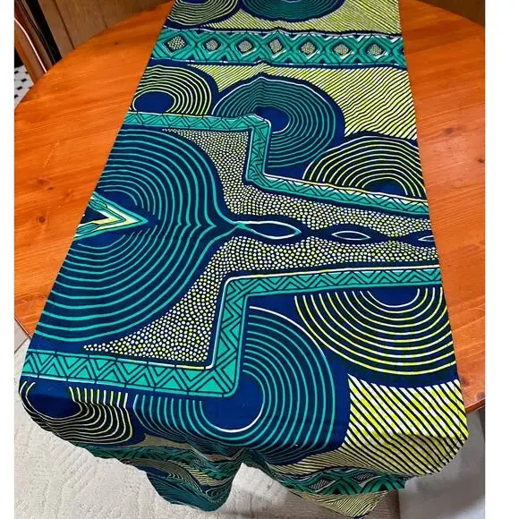 Vibrant Hitarget Real Wax African Print Cotton Table Runner -64