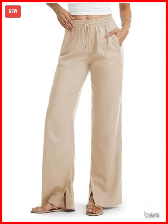 Tall Linen Wide Leg Pants 32/34/36 Inseam with Pockets