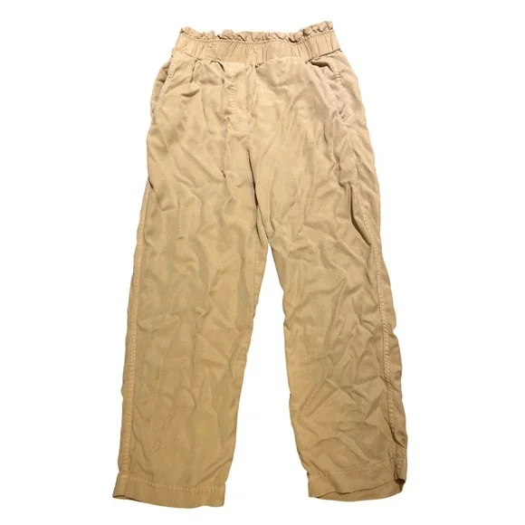 Aritzia The Group Babaton Pants‎ Women's Sz M Khaki Casual Elastic Waist Pockets