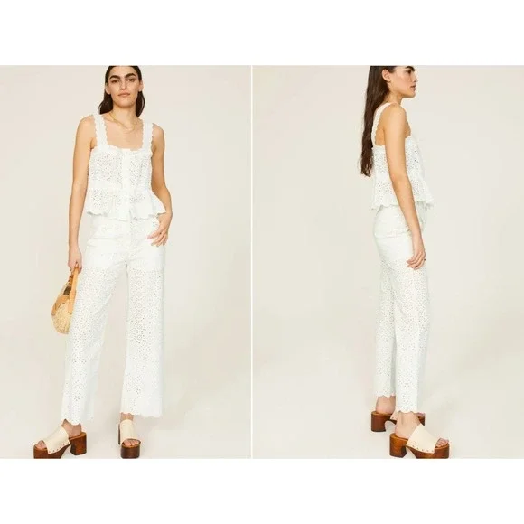 Veronica‎ Beard Riggs Eyelet Pants