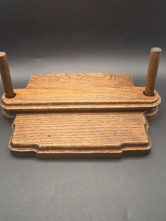 Vintage Napkin Holder Oak Wind Proof Country French Farm