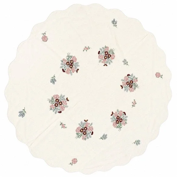 Vintage Round Tablecloth 58